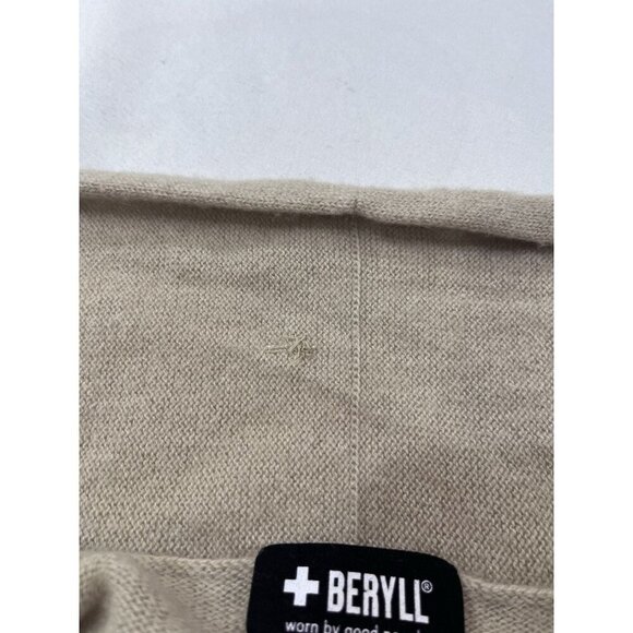 Beryll | O/S | 100% Cashmere Super Soft Beige Open Front Cardigan Sweater - Picture 9 of 9